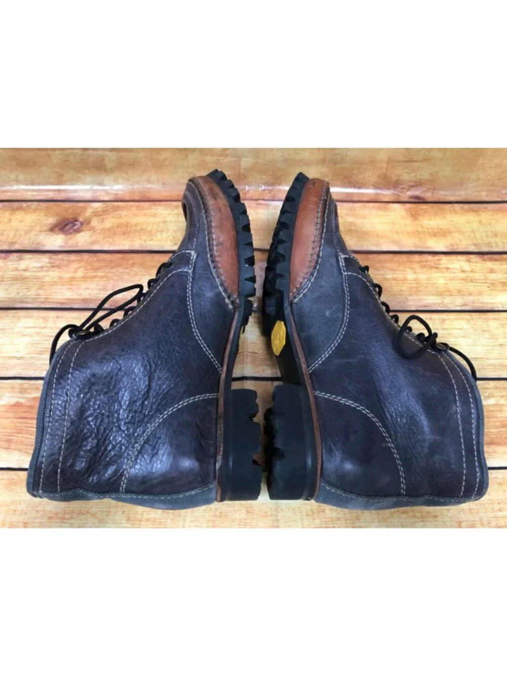 J Artola Mens 9 Brown Leather & Canvas Lace Up Chukka Boots